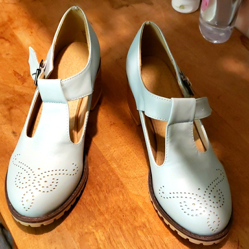 New sky blue shoes